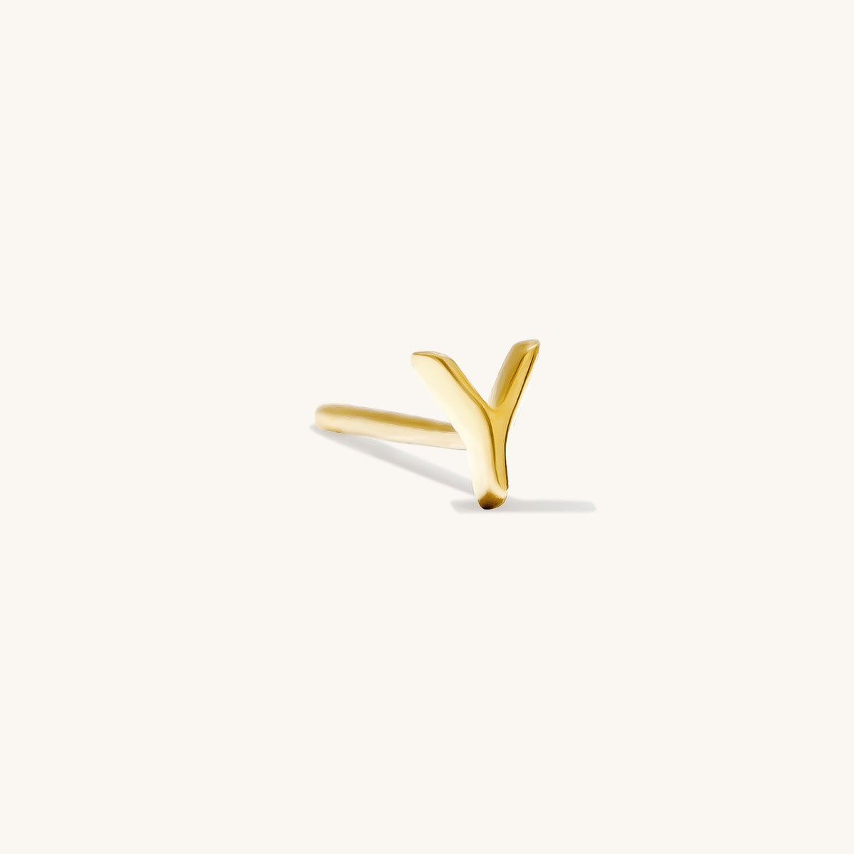 Tiny Initial Stud Earring (Single)