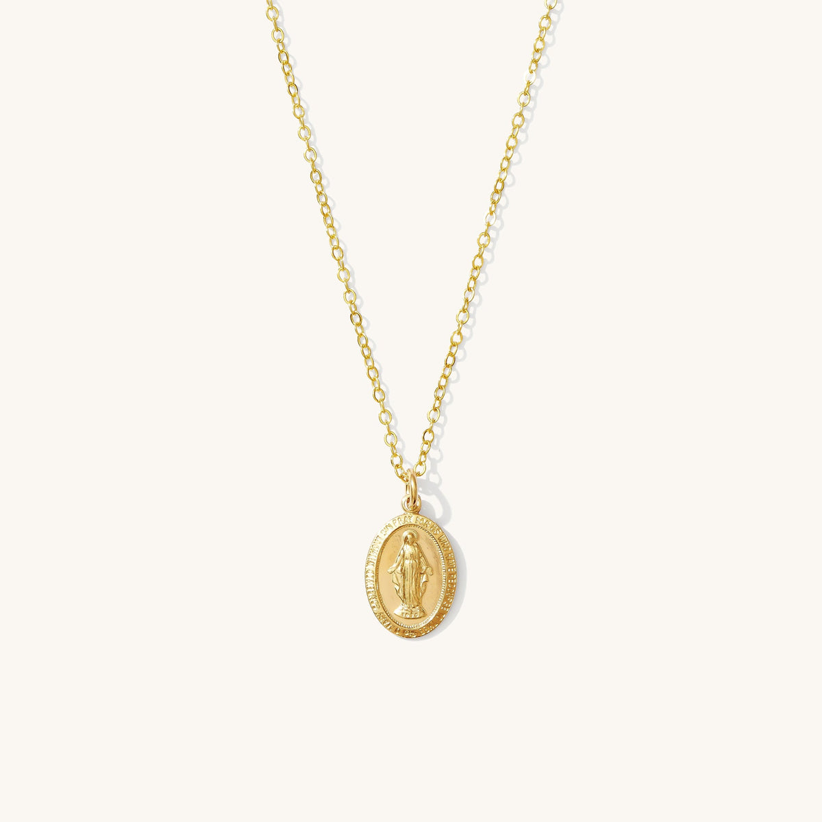 Tiny Virgin Mary Necklace