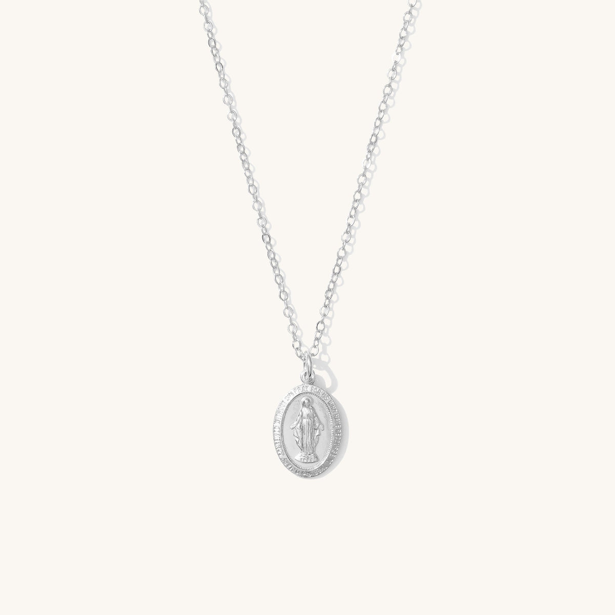 Tiny Virgin Mary Necklace