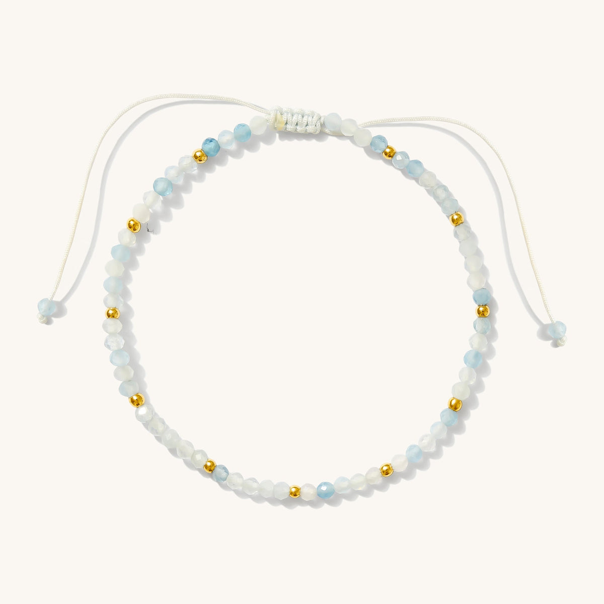 Aquamarine Bead Bracelet