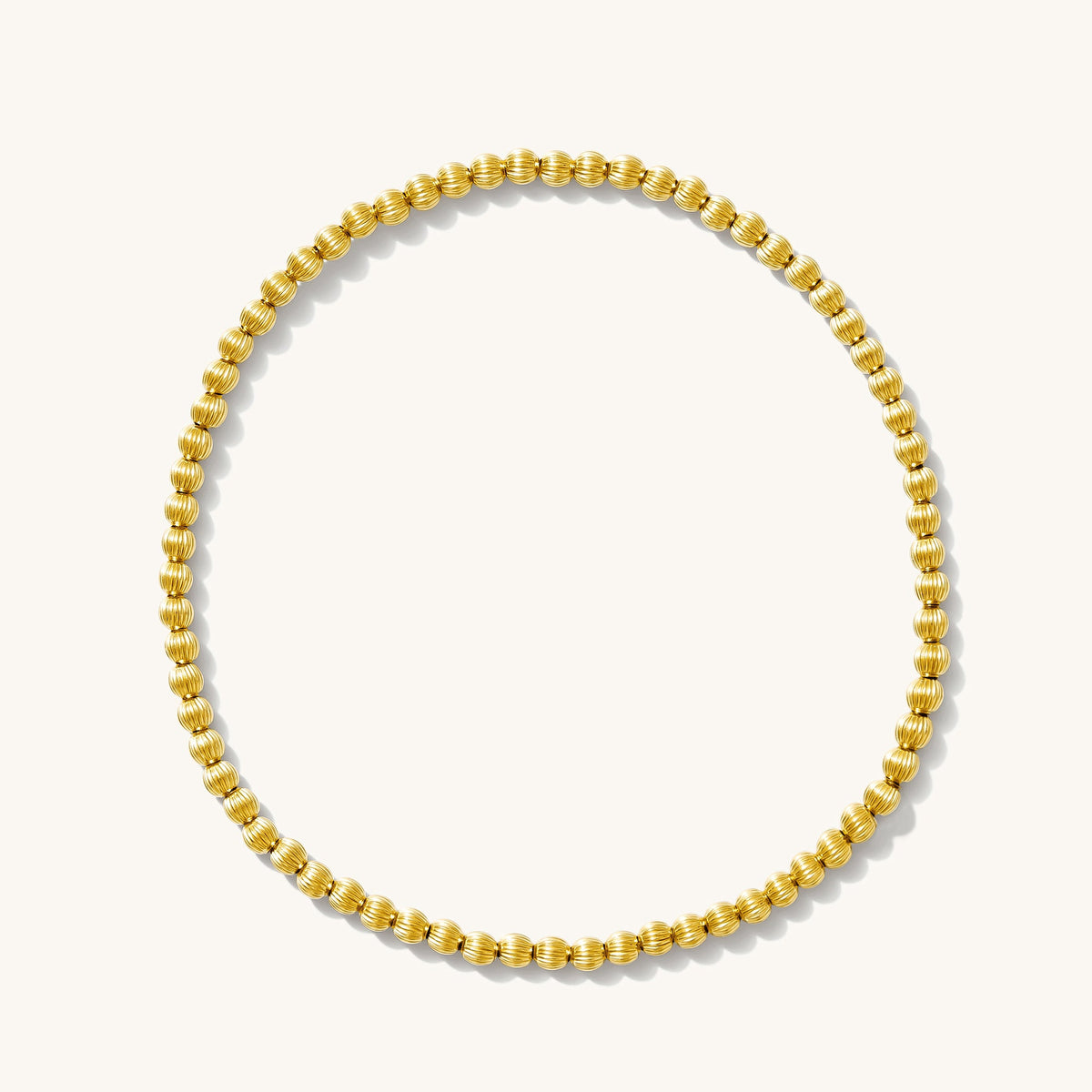 Ribbed Stretch Bead Bracelet