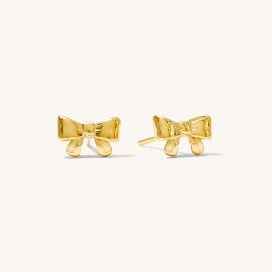 Ribbon Bow Stud Earrings