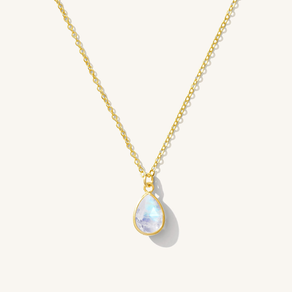 Moonstone Teardrop Necklace