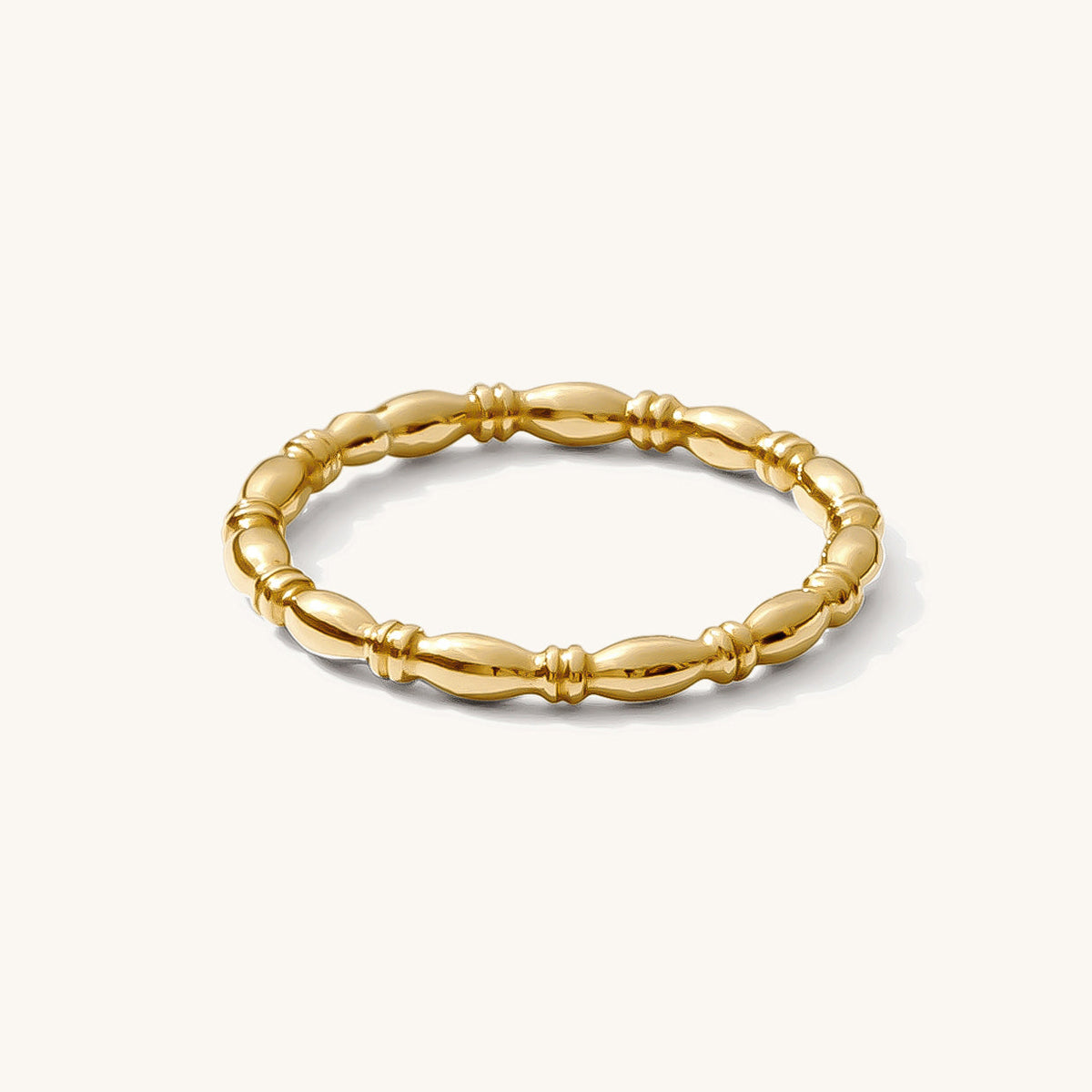 Dainty Oval Bead Ring