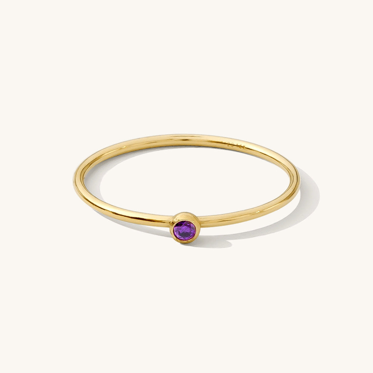 Dainty CZ Birthstone Ring