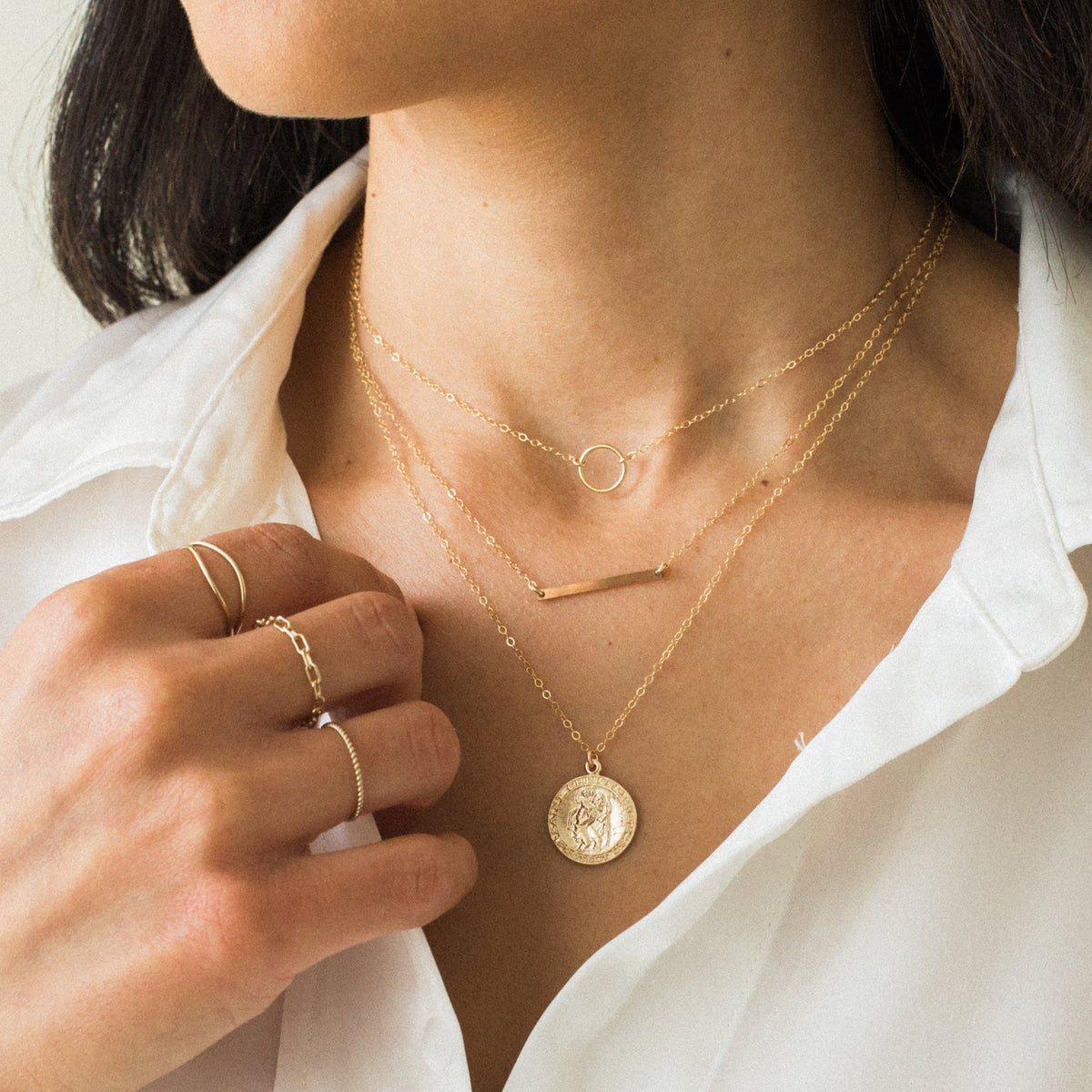 St. Christopher Medallion Necklace