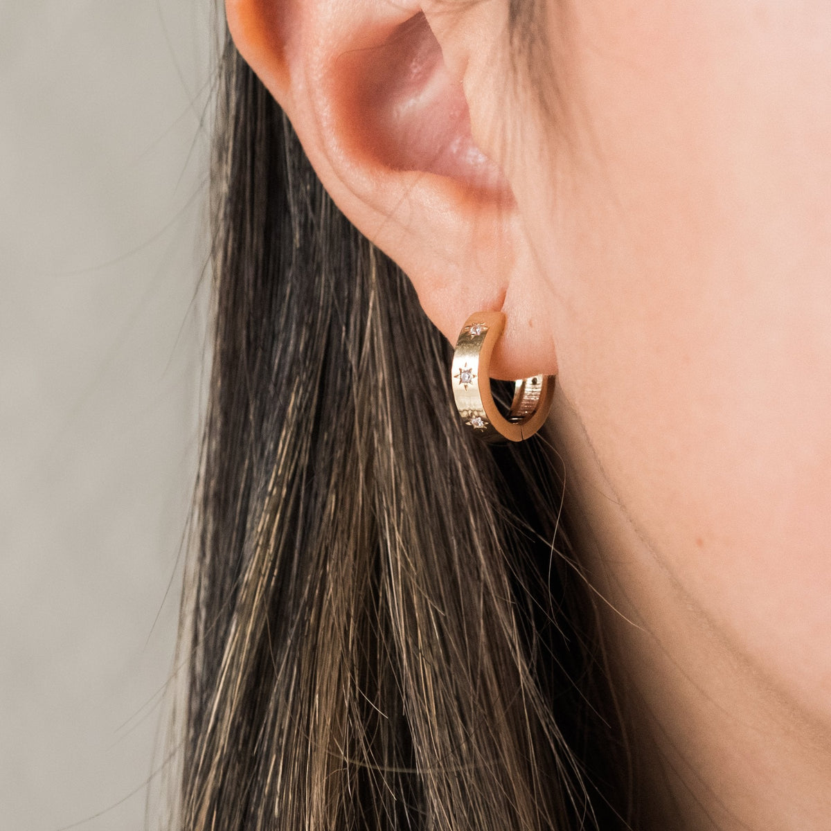Starburst Huggie Earrings