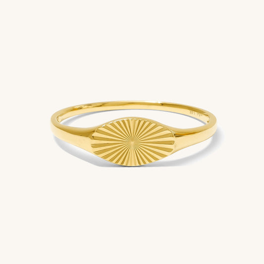 Sunburst Signet Ring