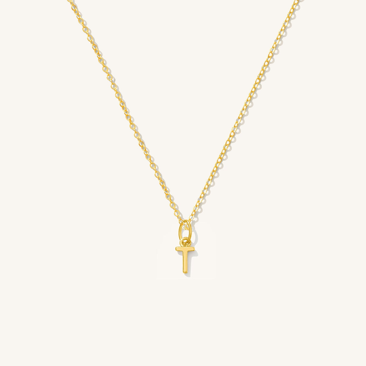 Tiny Hanging Initial Necklace