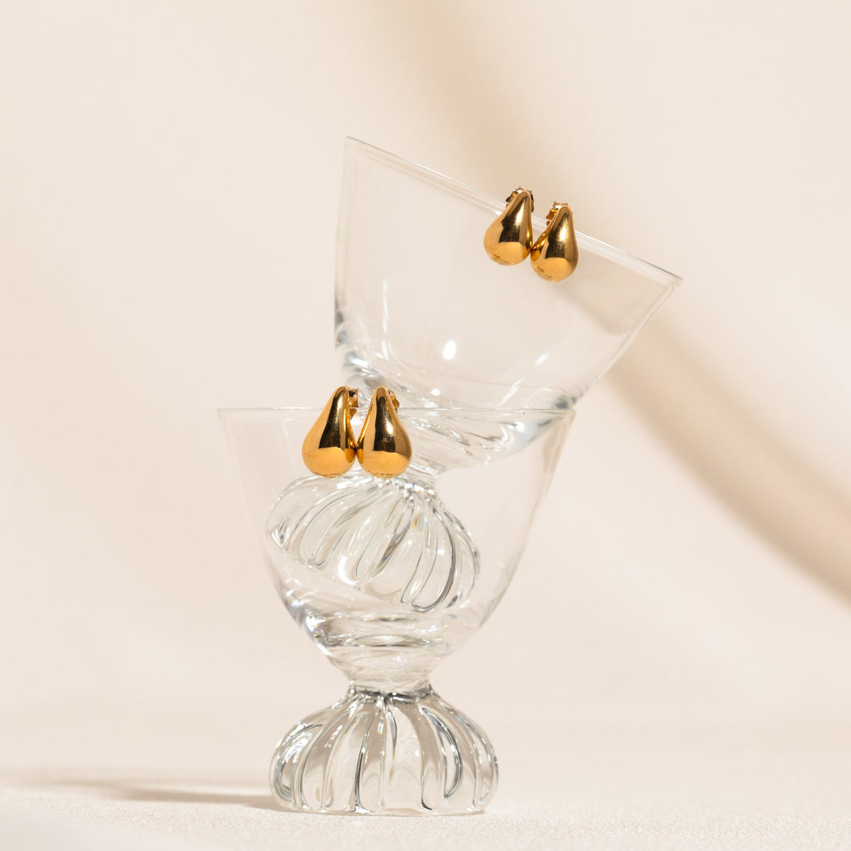 Teardrop Stud Earrings