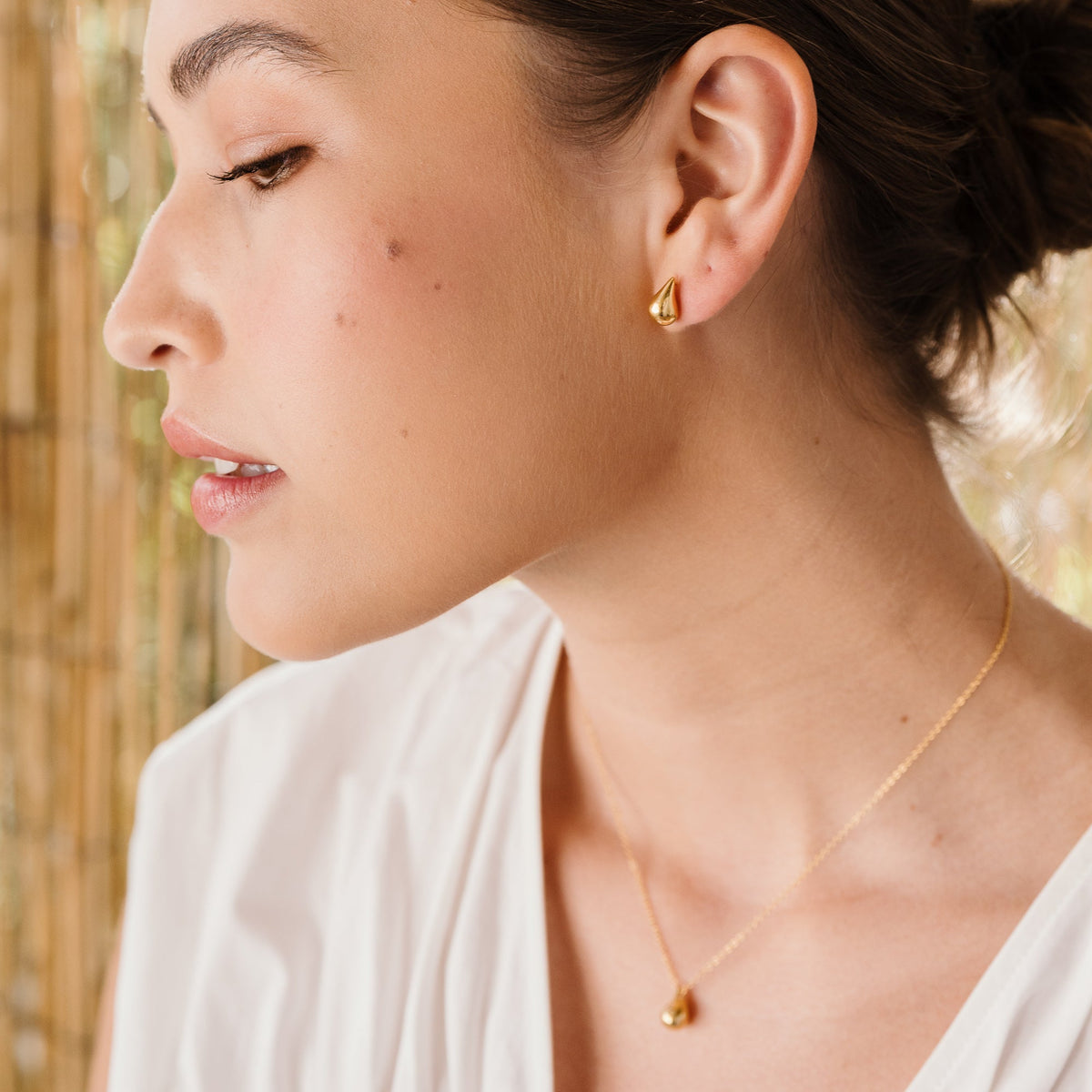 Teardrop Stud Earrings