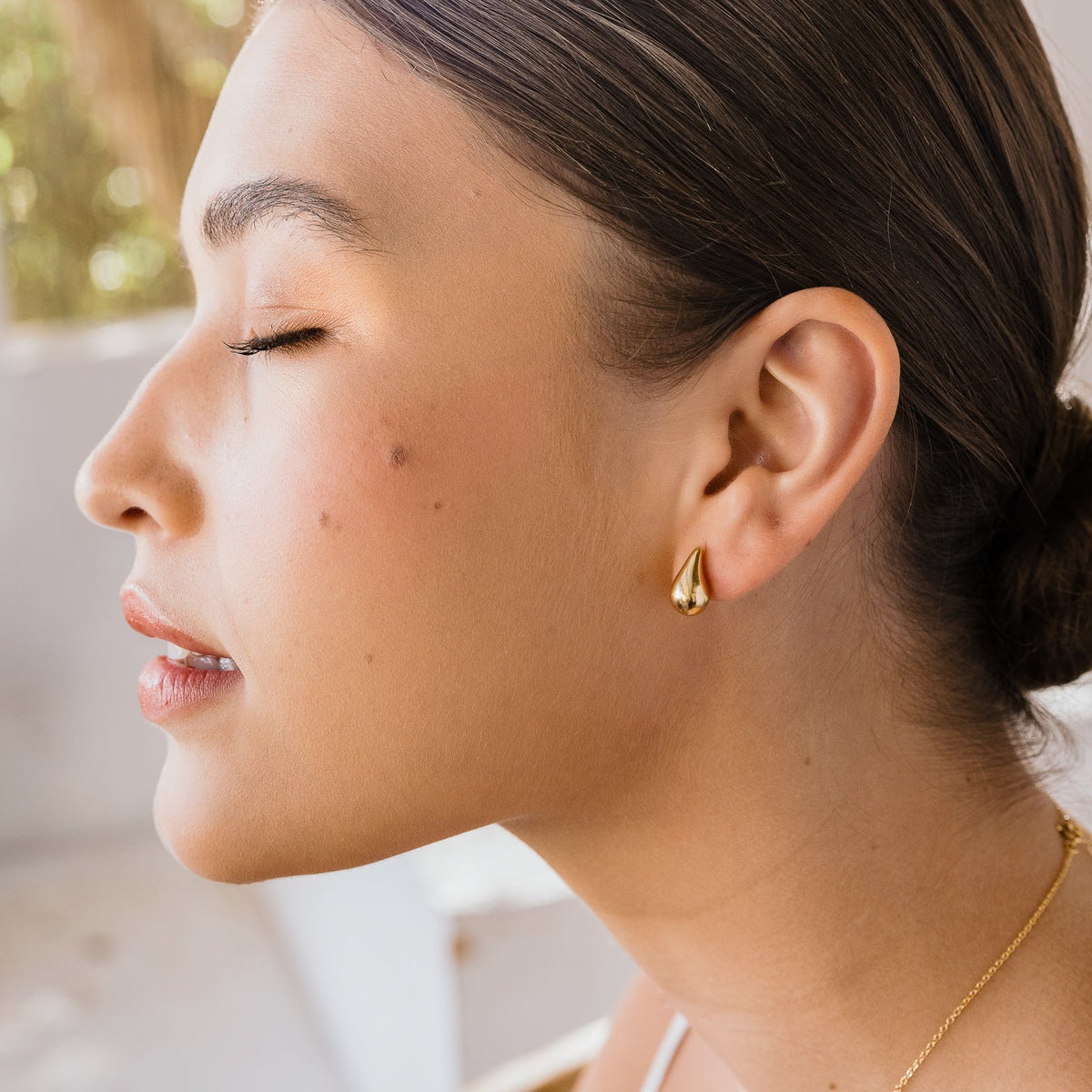 Teardrop Stud Earrings