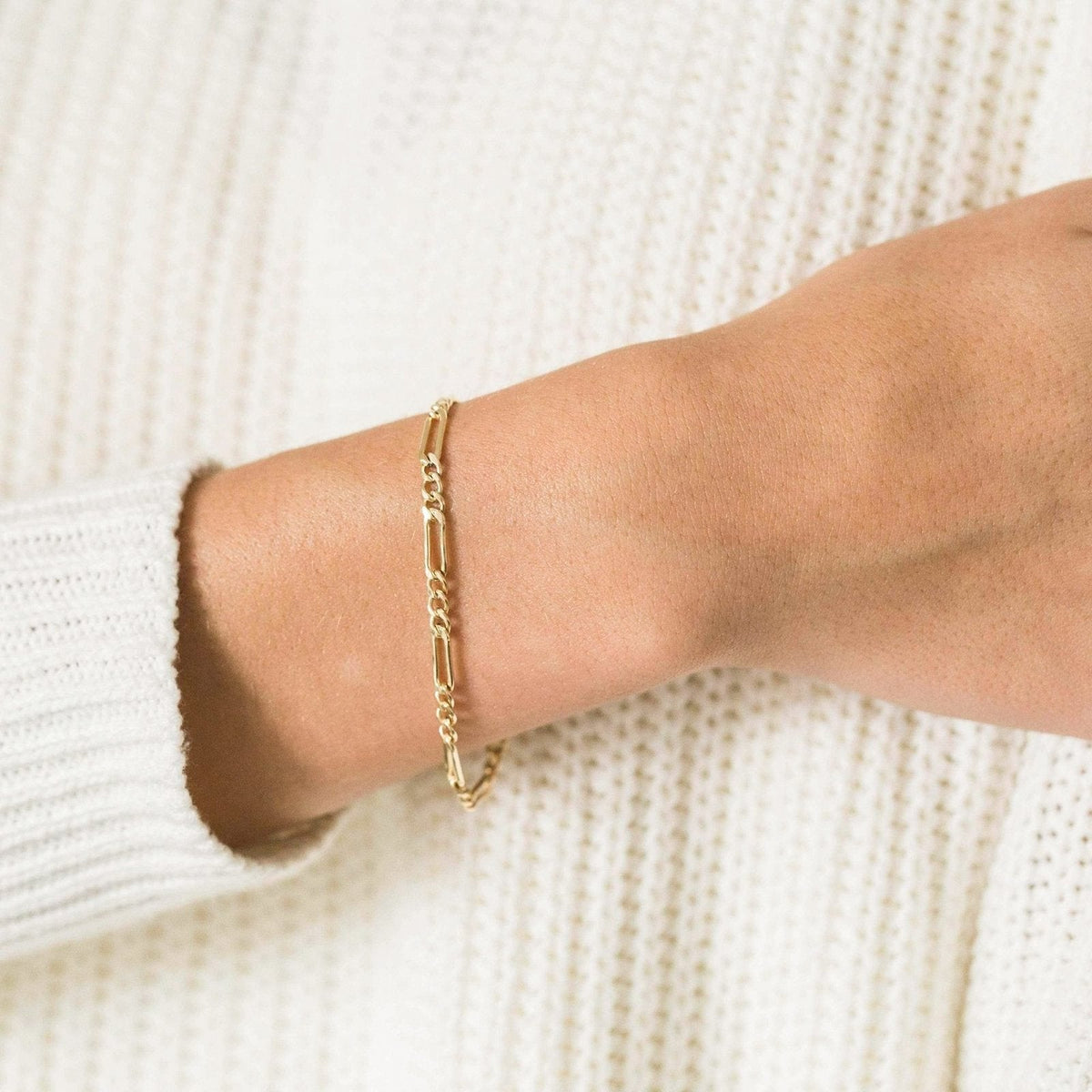 Thick Figaro Chain Bracelet