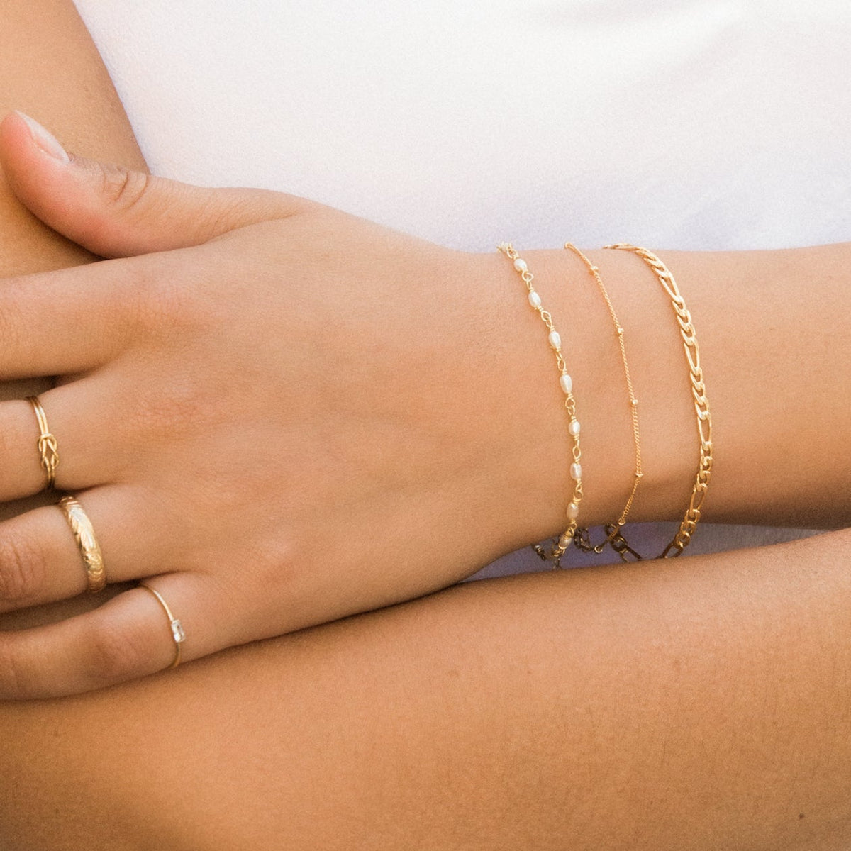 Thick Figaro Chain Bracelet