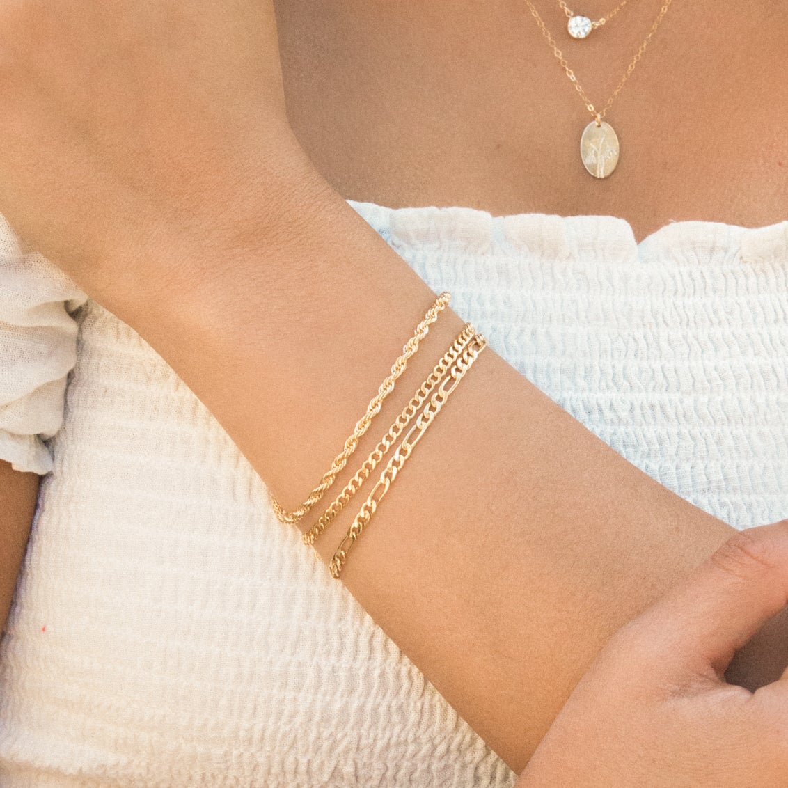 Thick Figaro Chain Bracelet