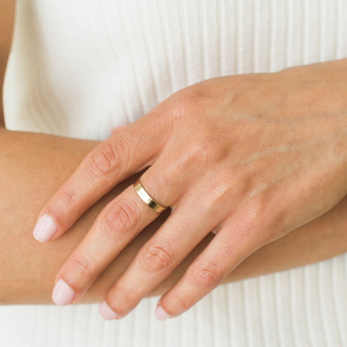Thick Flat Band Ring