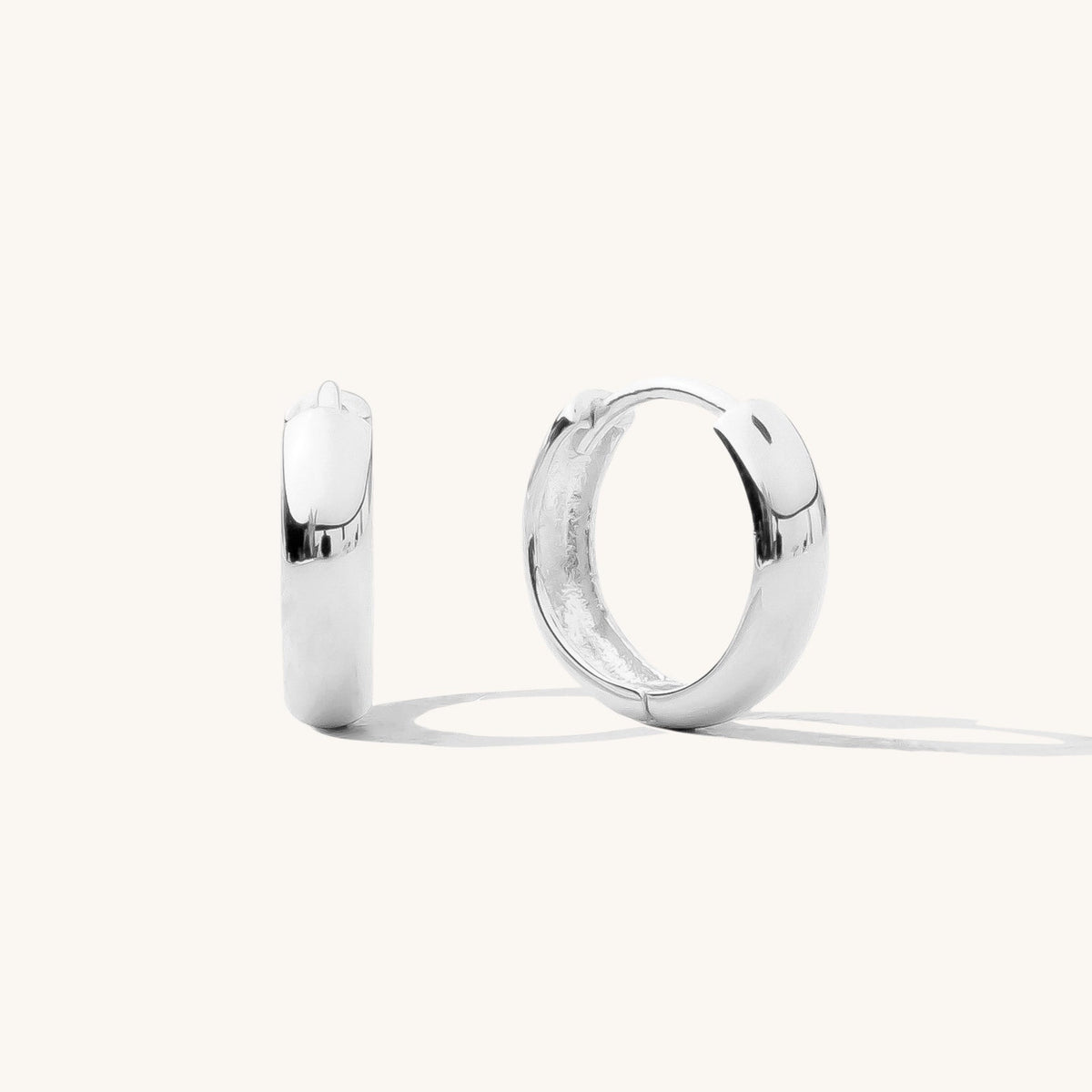 Thick Huggie Hoop Earrings