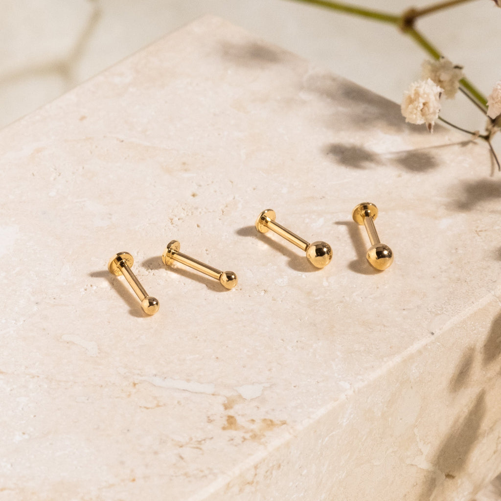 Tiny Ball Flat Back Stud Earring