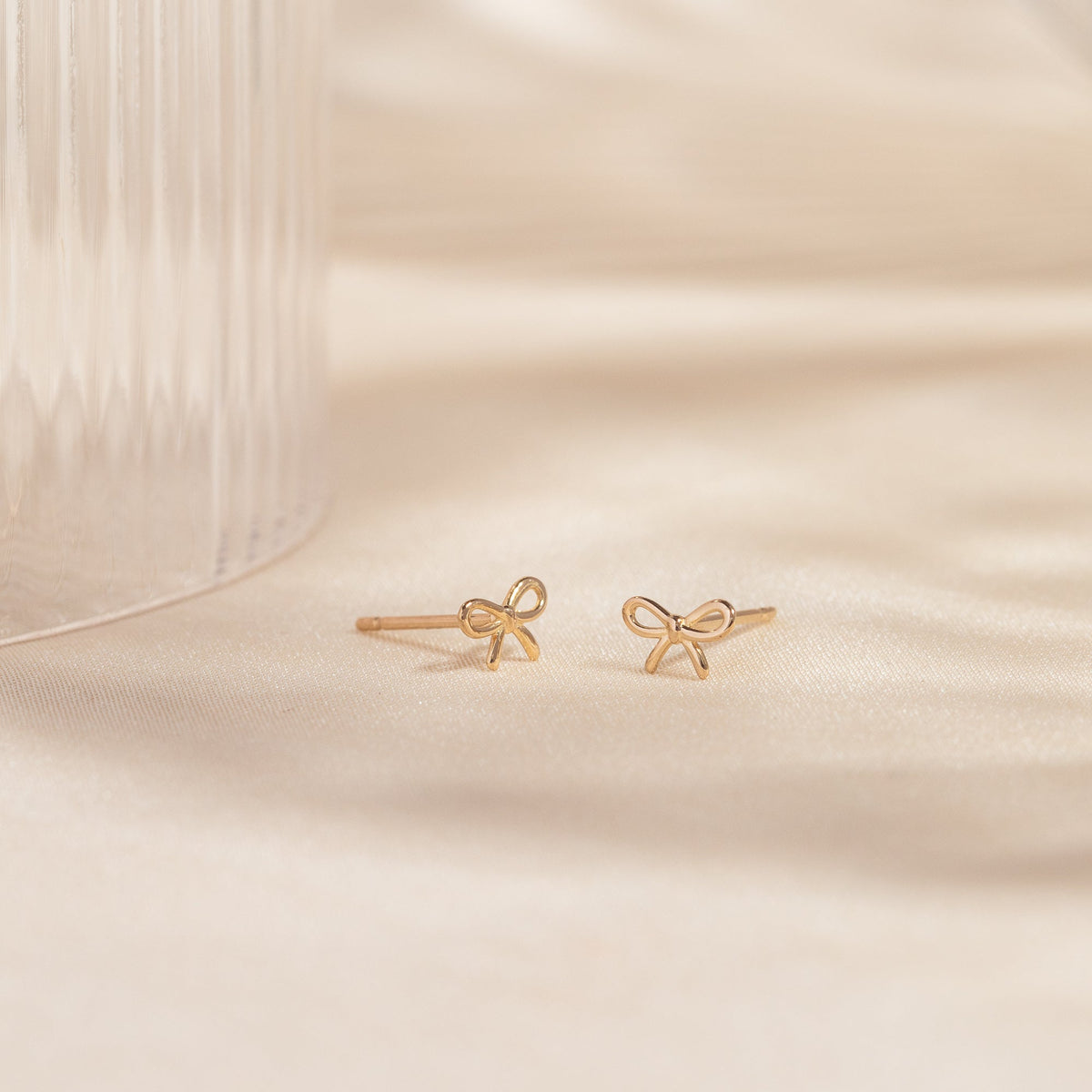 Tiny Bow Stud Earrings