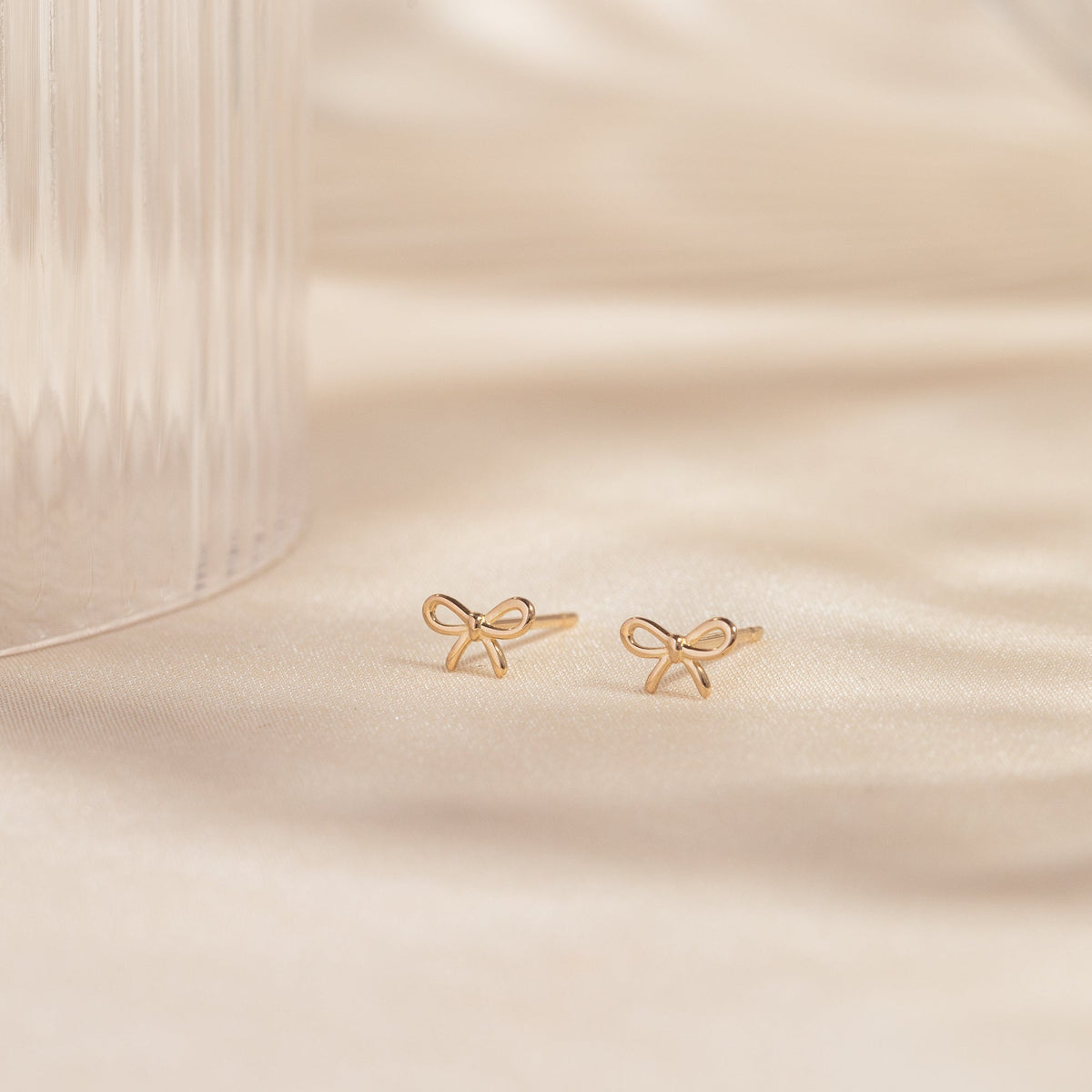 Tiny Bow Stud Earrings
