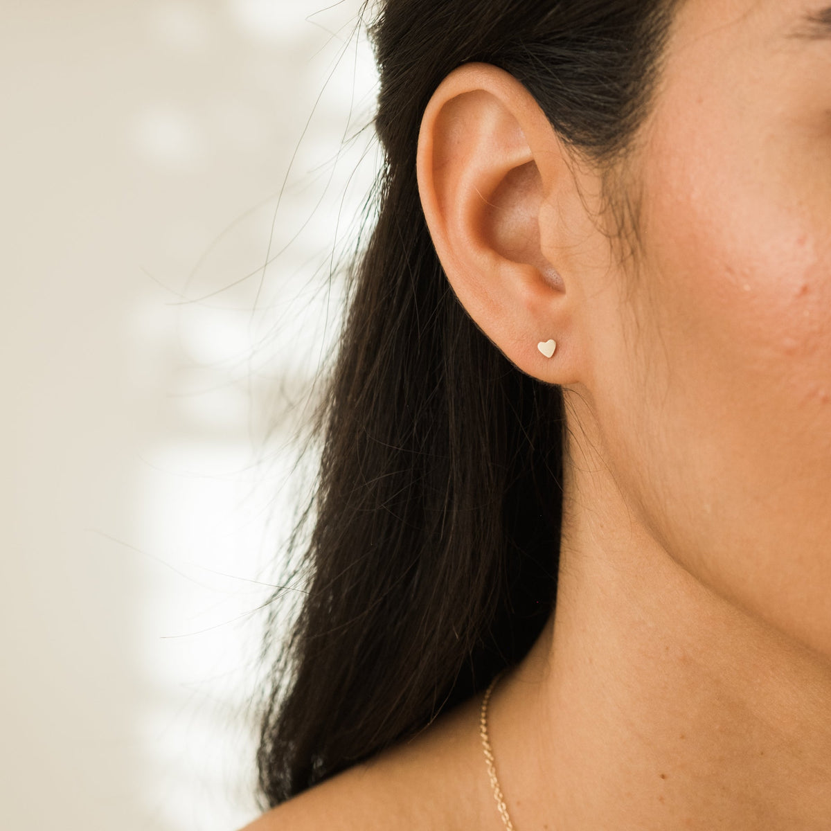 Tiny Heart Stud Earrings