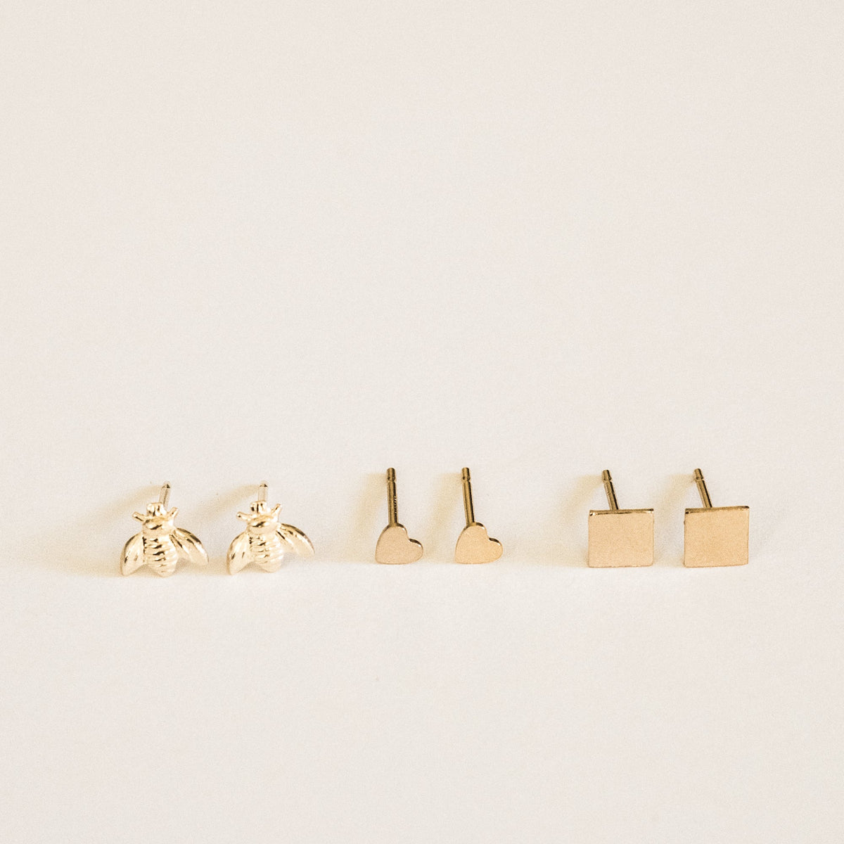 Tiny Heart Stud Earrings