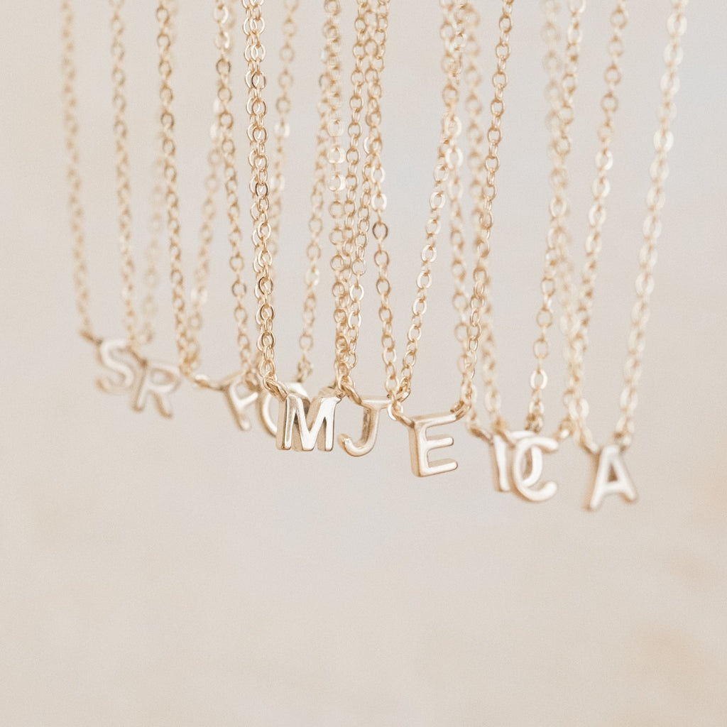 Tiny Initial Necklace