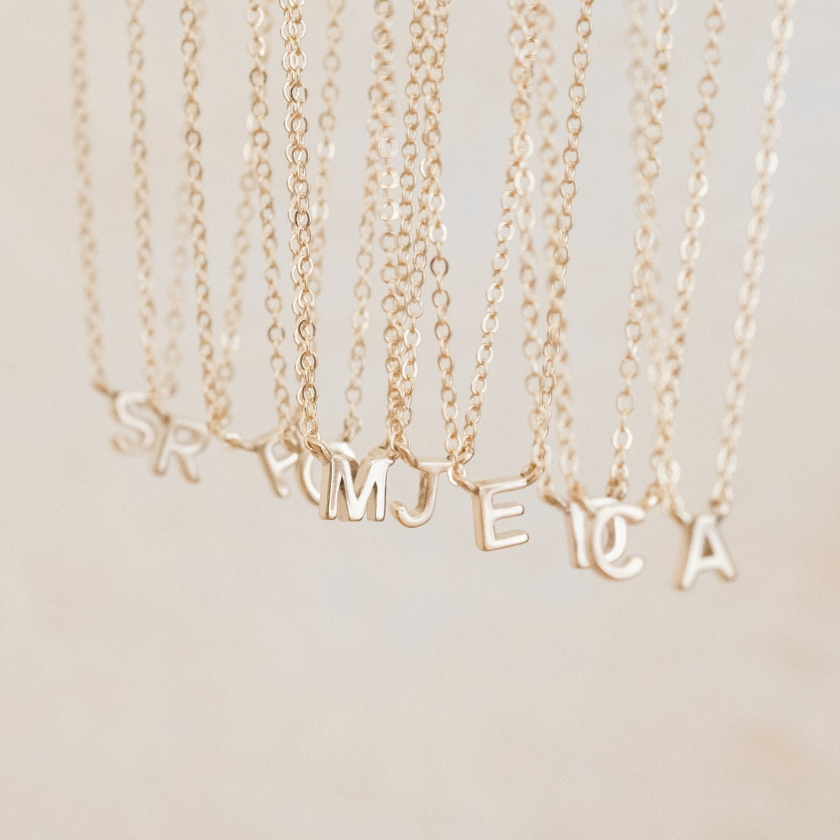 Tiny Initial Necklace