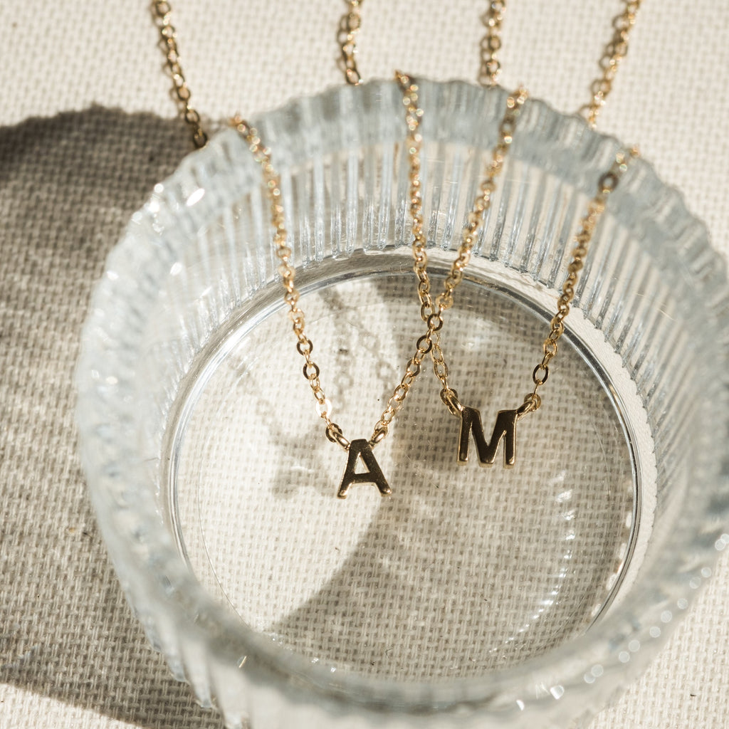 Tiny Initial Necklace