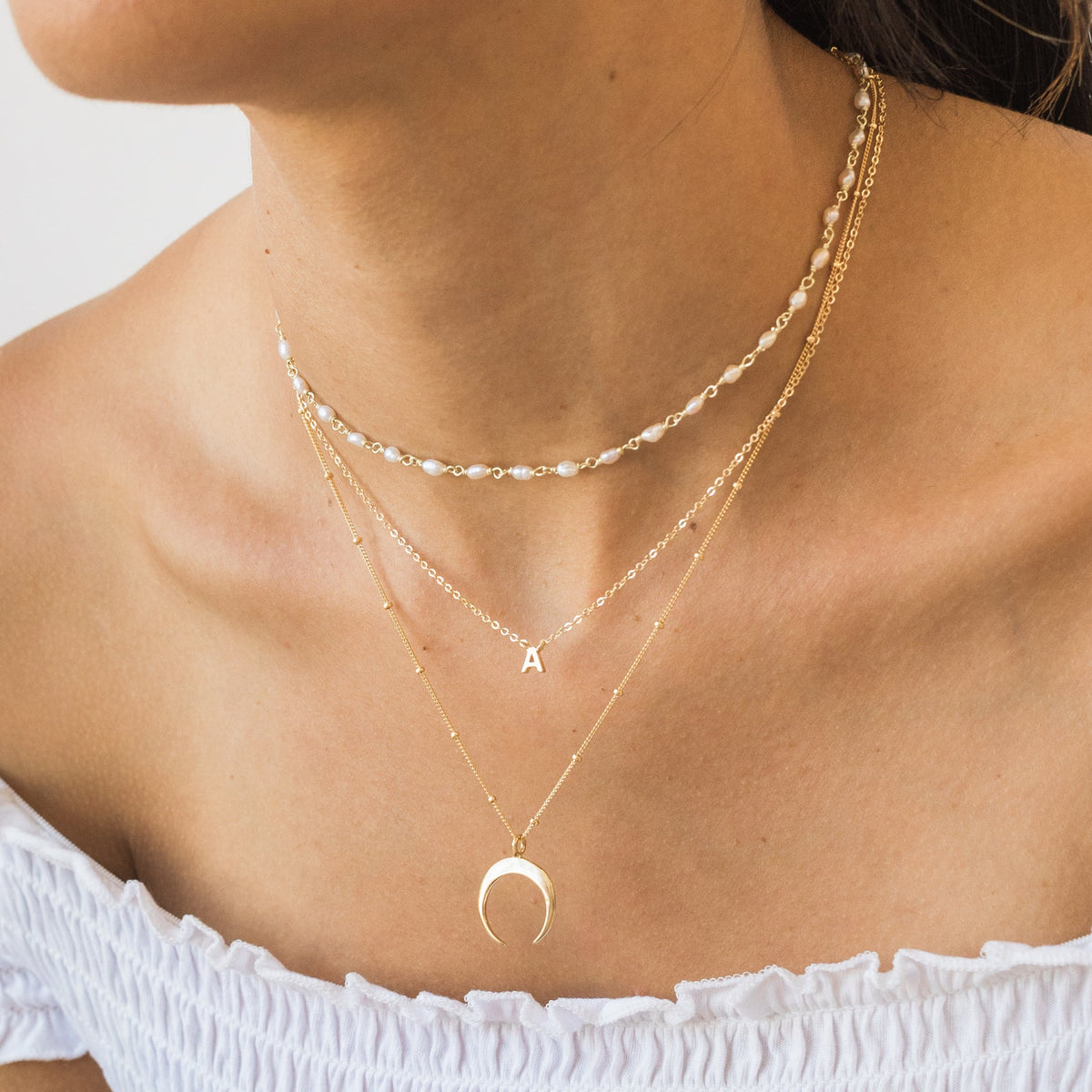 Tiny Initial Necklace