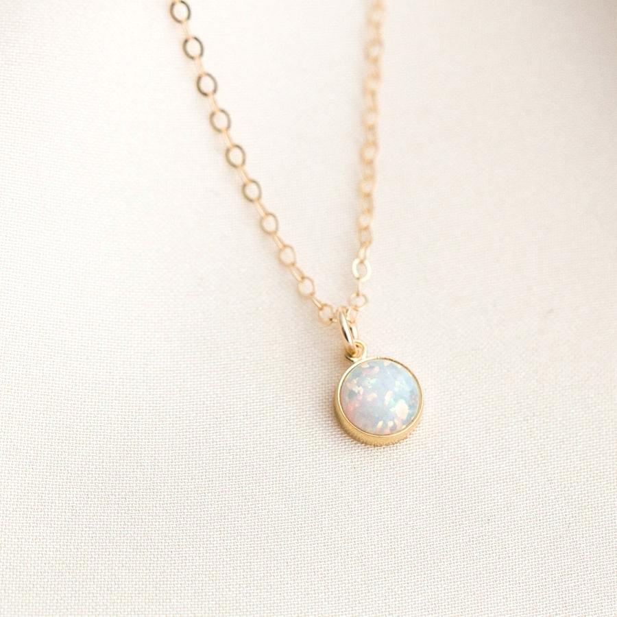 Round Opal Necklace