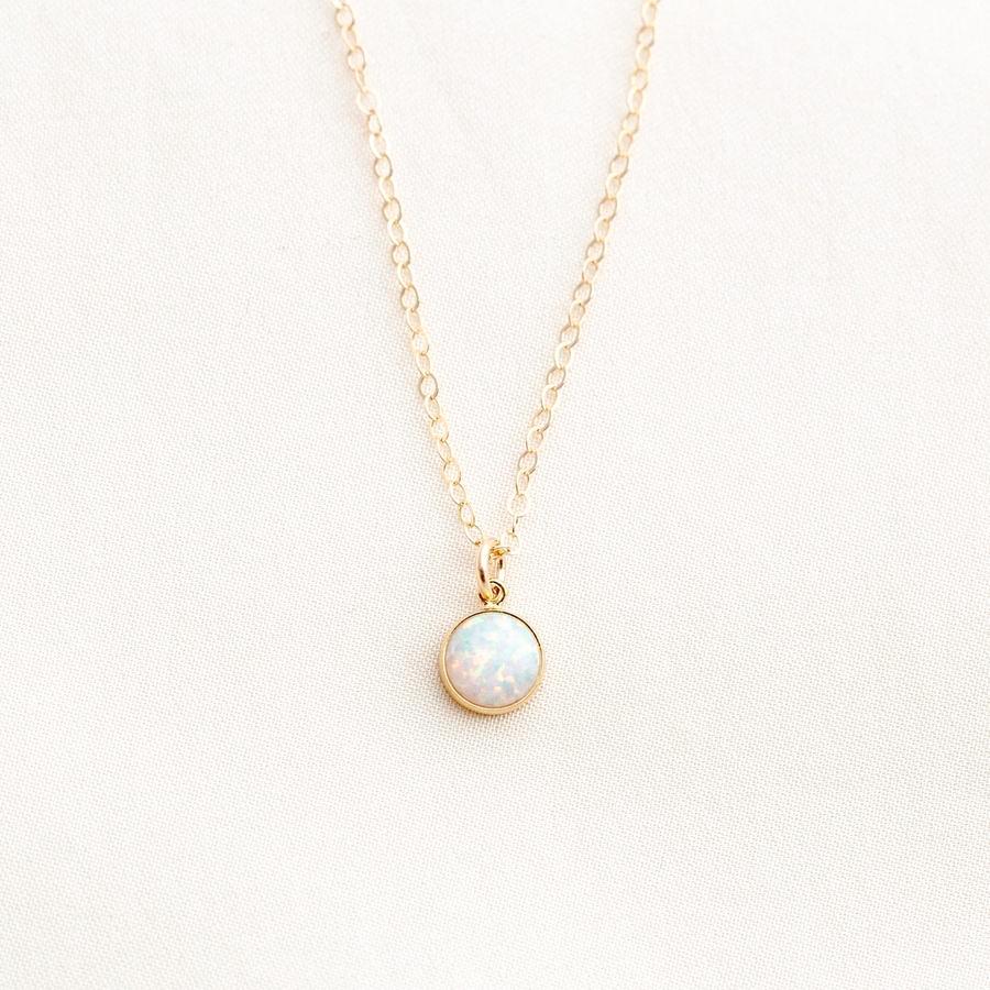 Round Opal Necklace