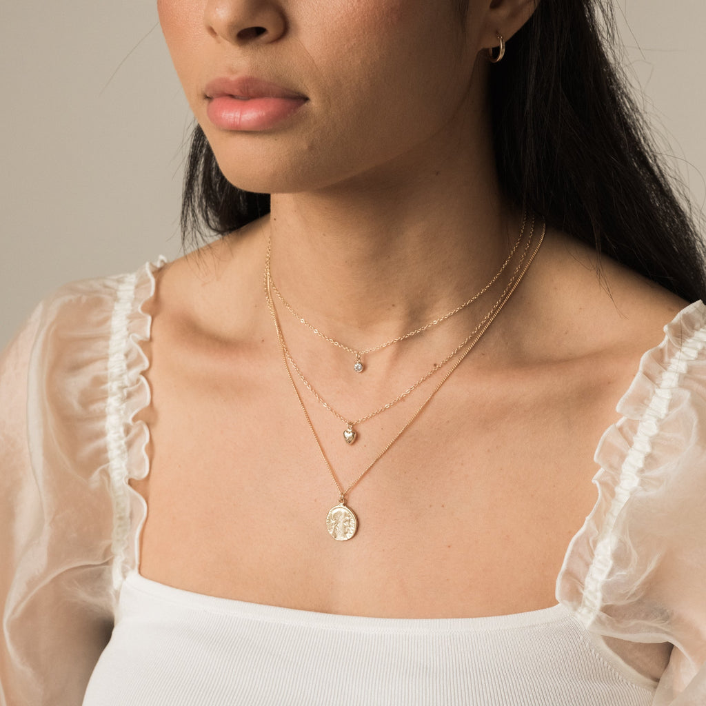 Tiny Solitaire Necklace