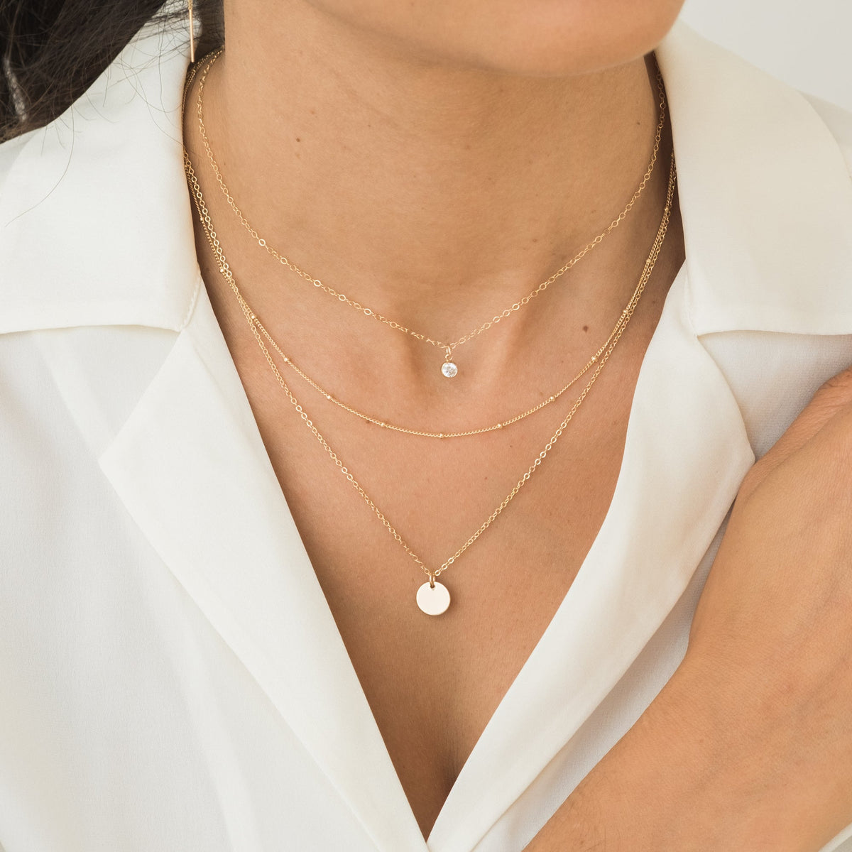 Tiny Solitaire Necklace