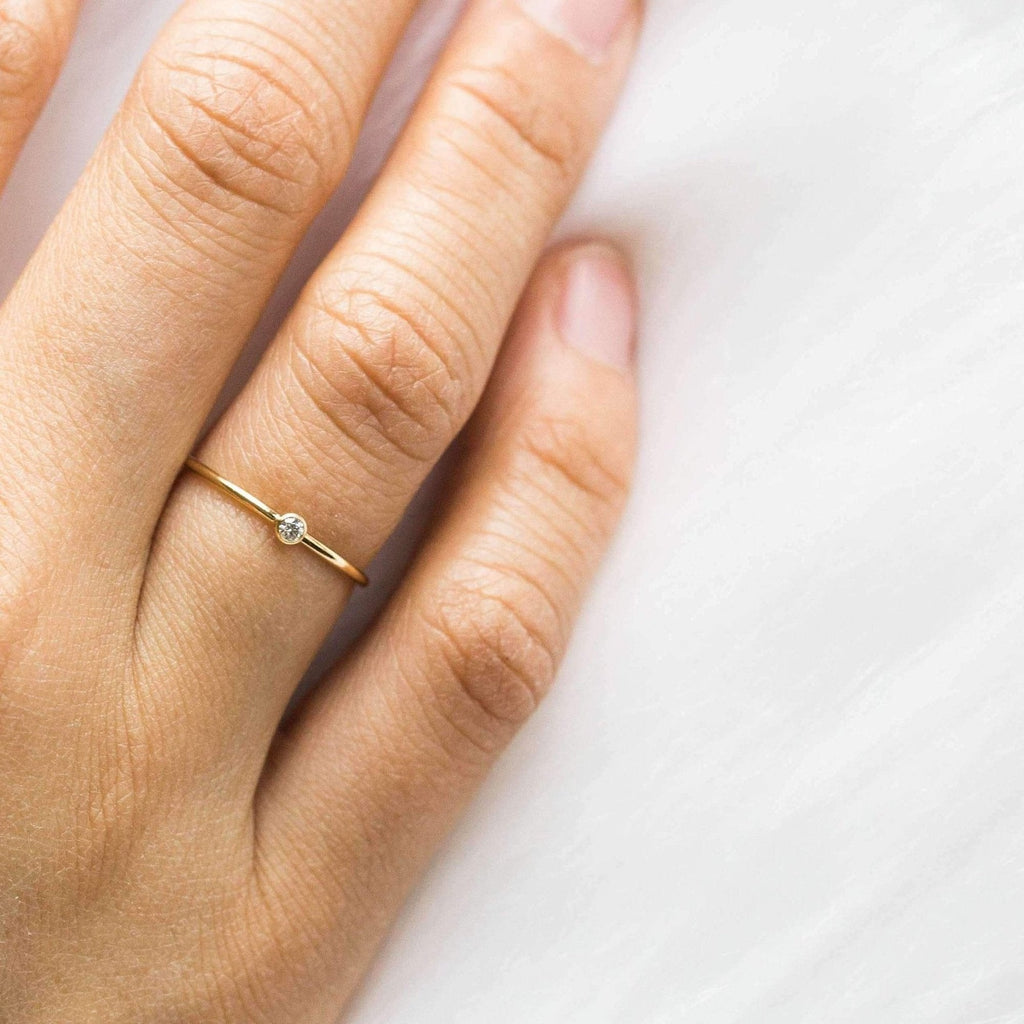 Tiny Solitaire Ring