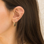 Triple CZ Stud Earrings