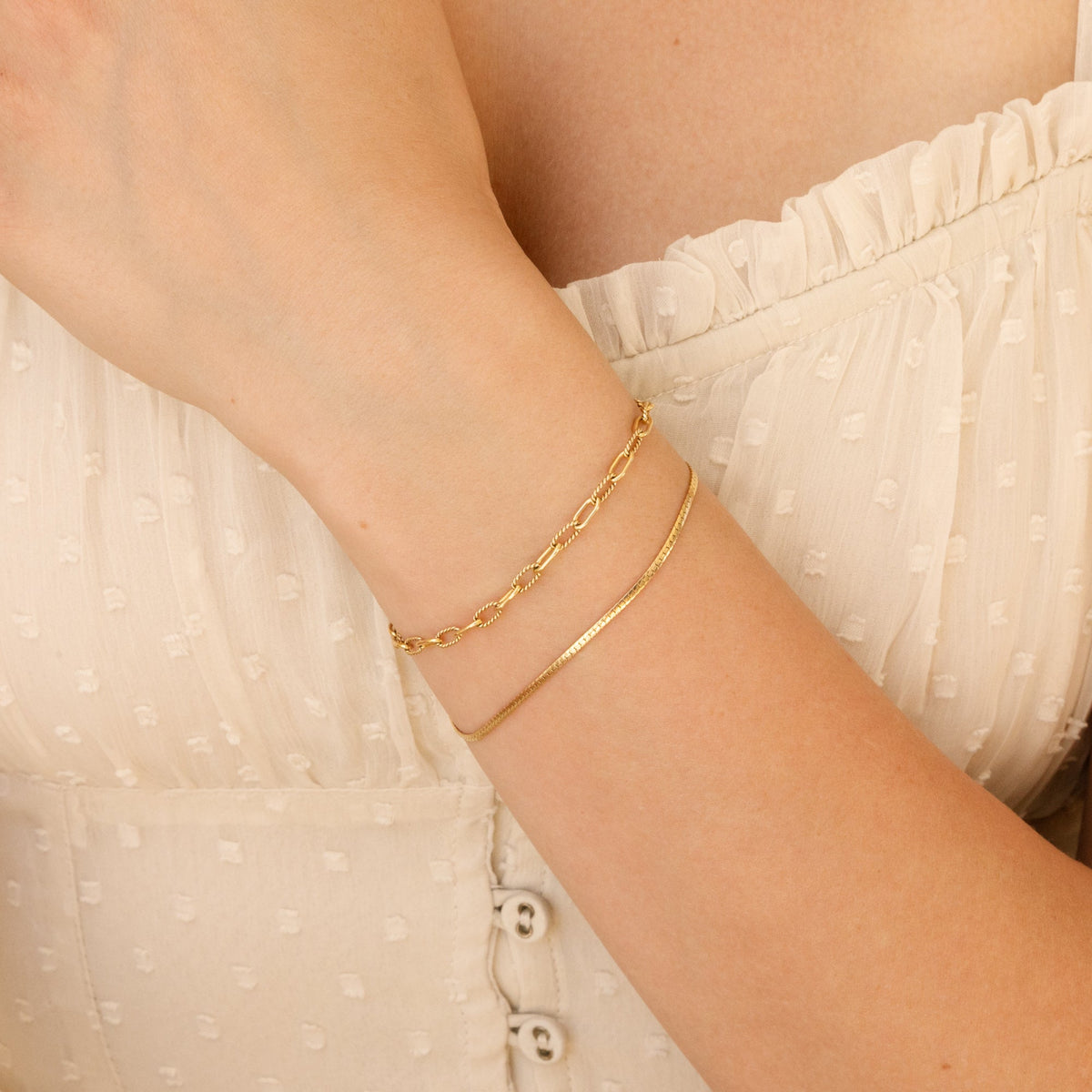Twisted Paperclip Chain Bracelet