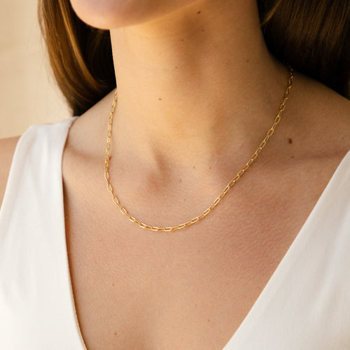 Twisted Paperclip Chain Necklace
