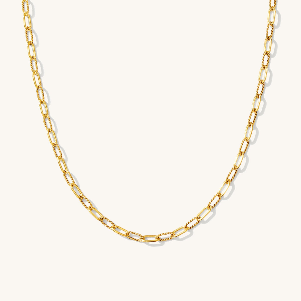 Twisted Paperclip Chain Necklace