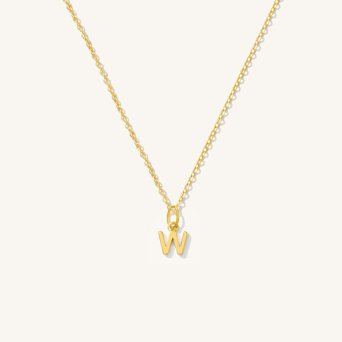Tiny Hanging Initial Necklace