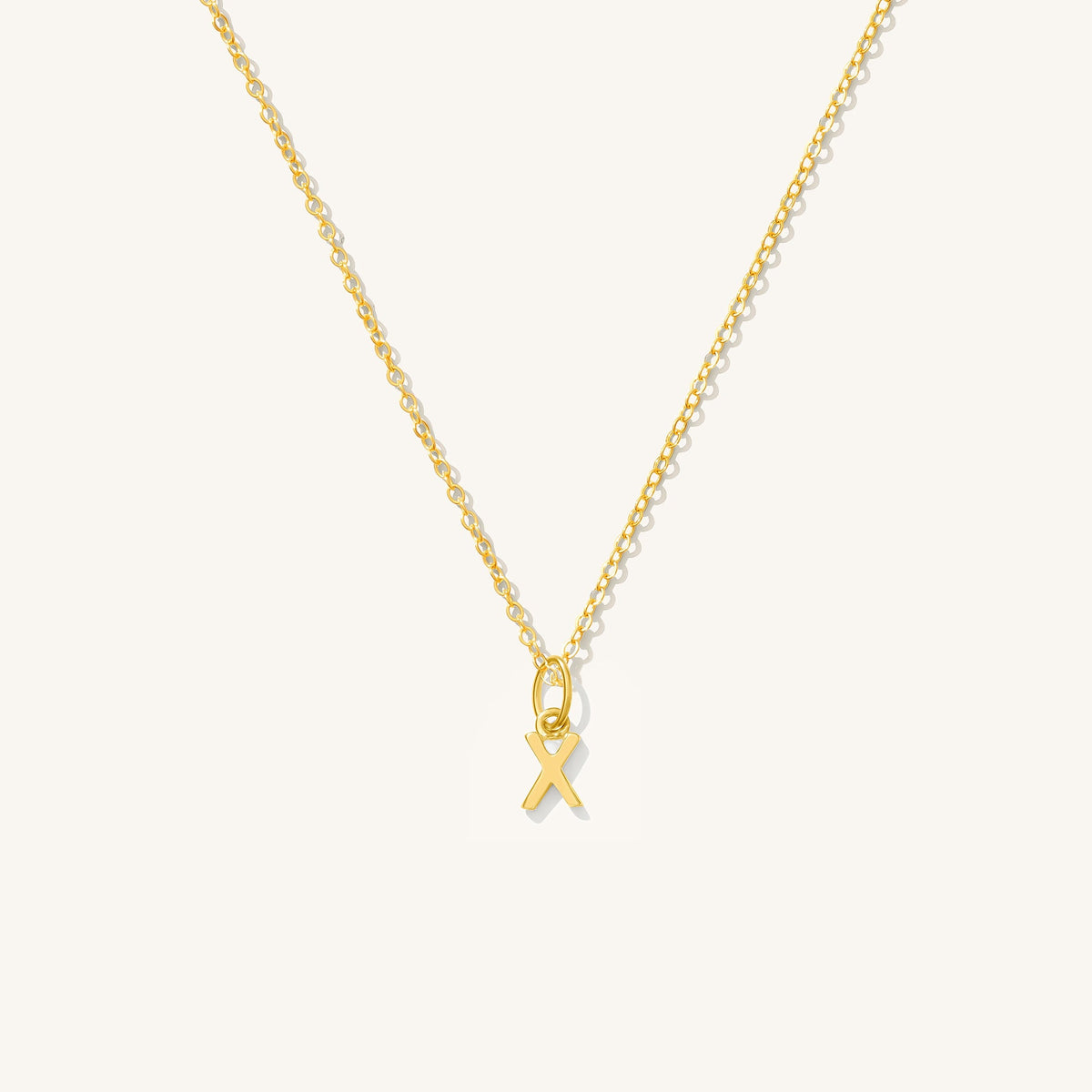 Tiny Hanging Initial Necklace