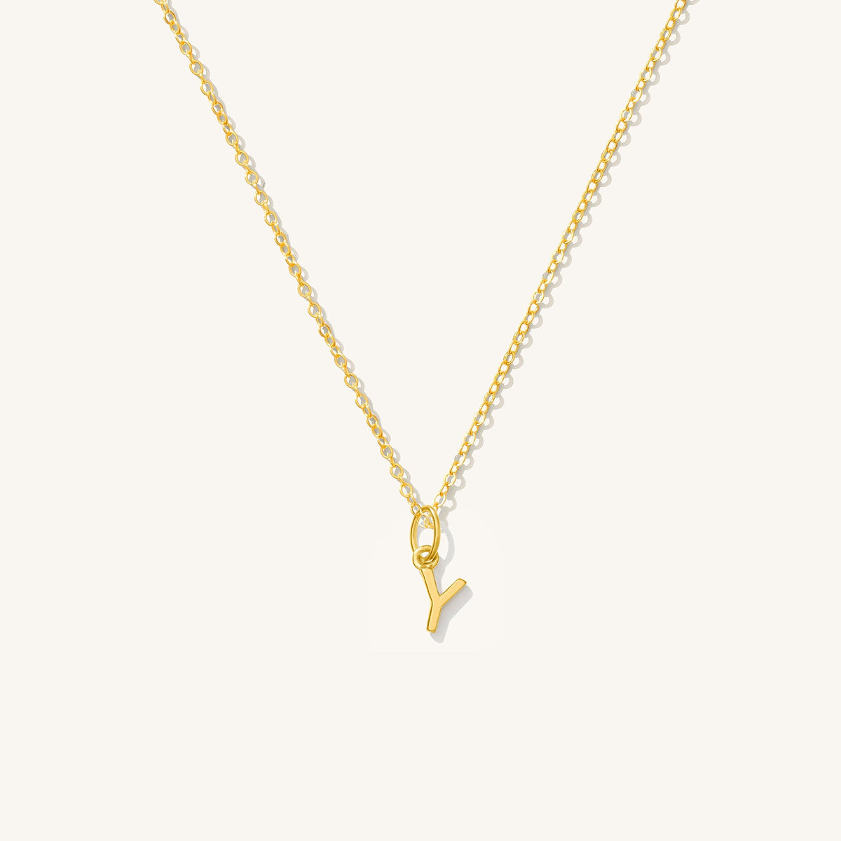 Tiny Hanging Initial Necklace