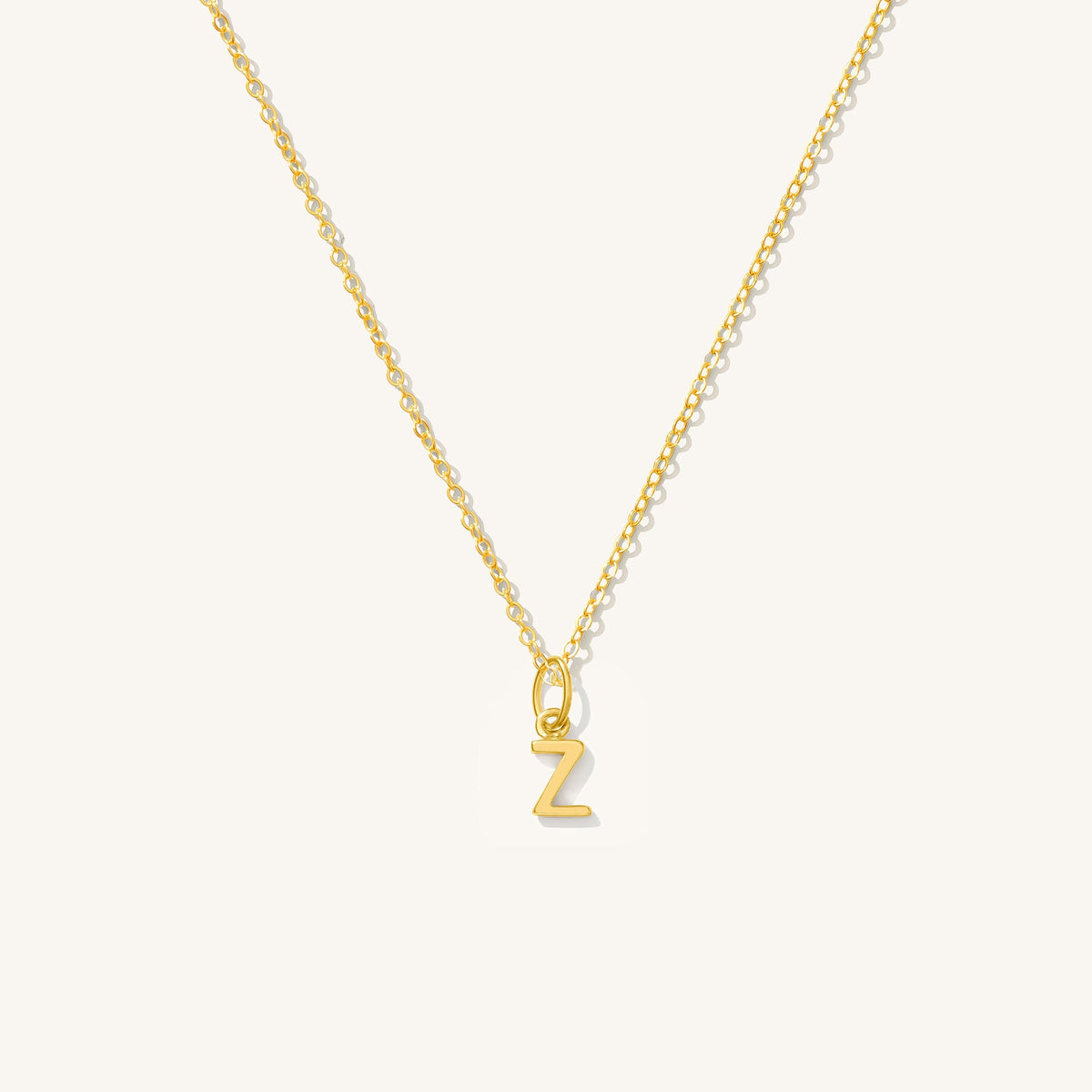 Tiny Hanging Initial Necklace
