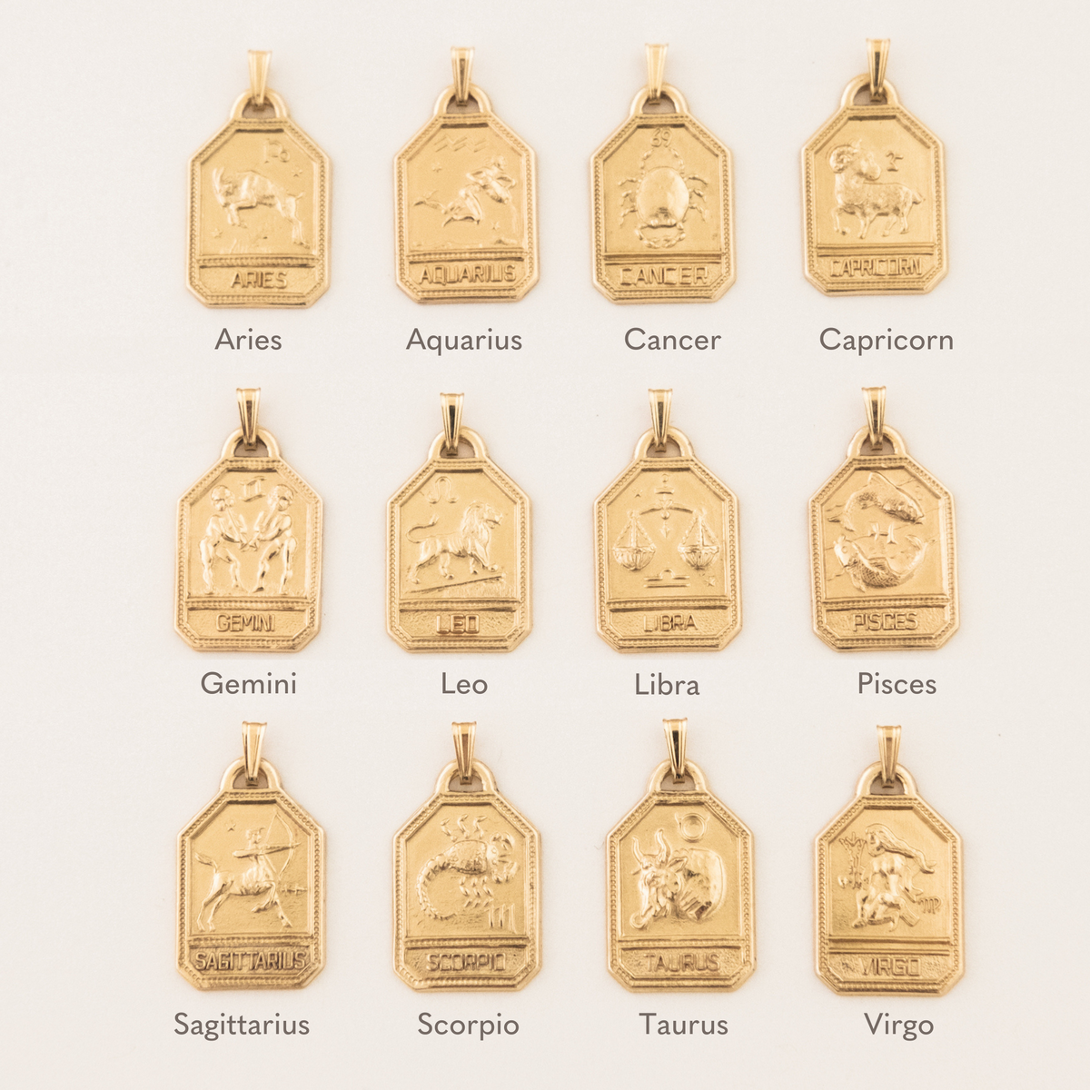 Zodiac Tag Necklace