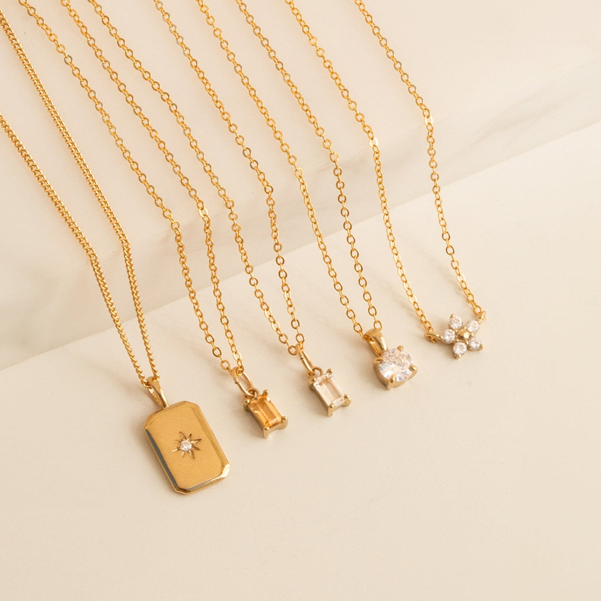 Rectangle Starburst Necklace