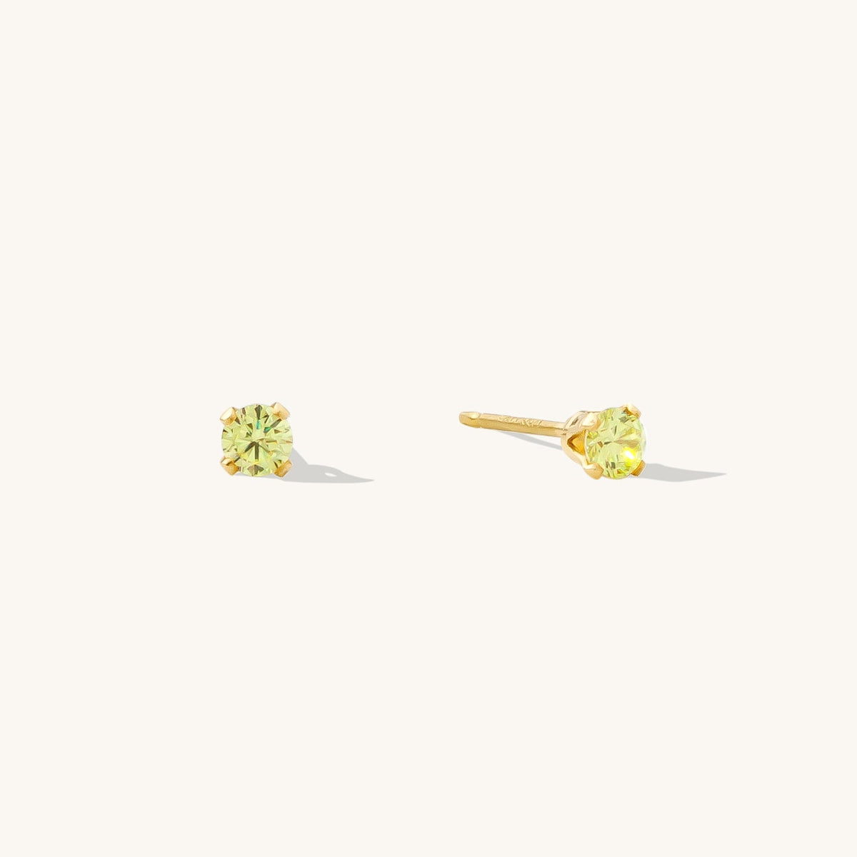 Dainty CZ Birthstone Stud Earrings