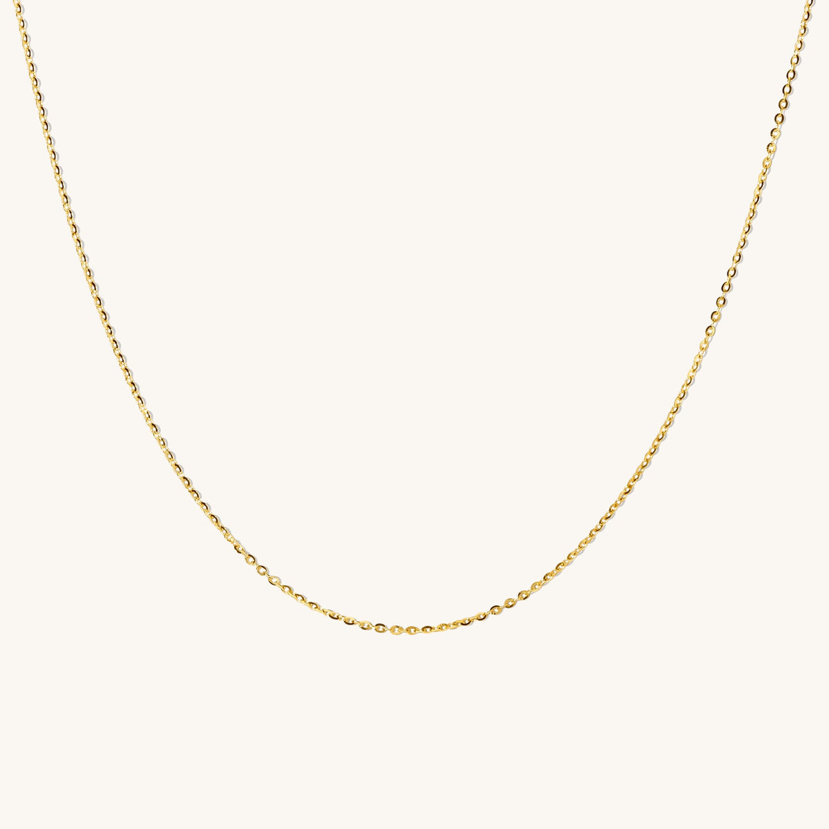 Dainty Cable Chain Necklace - 14k Solid Gold
