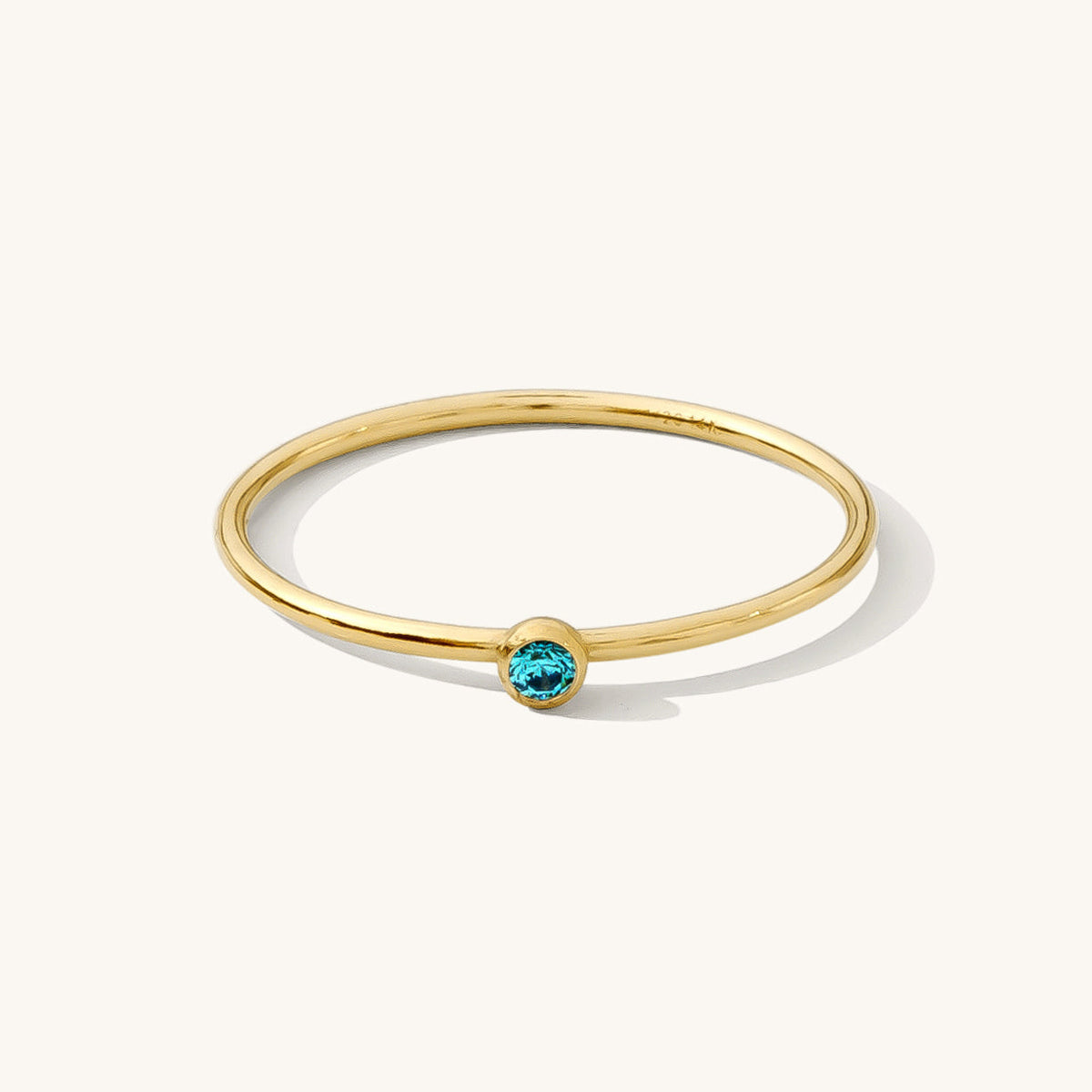 Dainty CZ Birthstone Ring