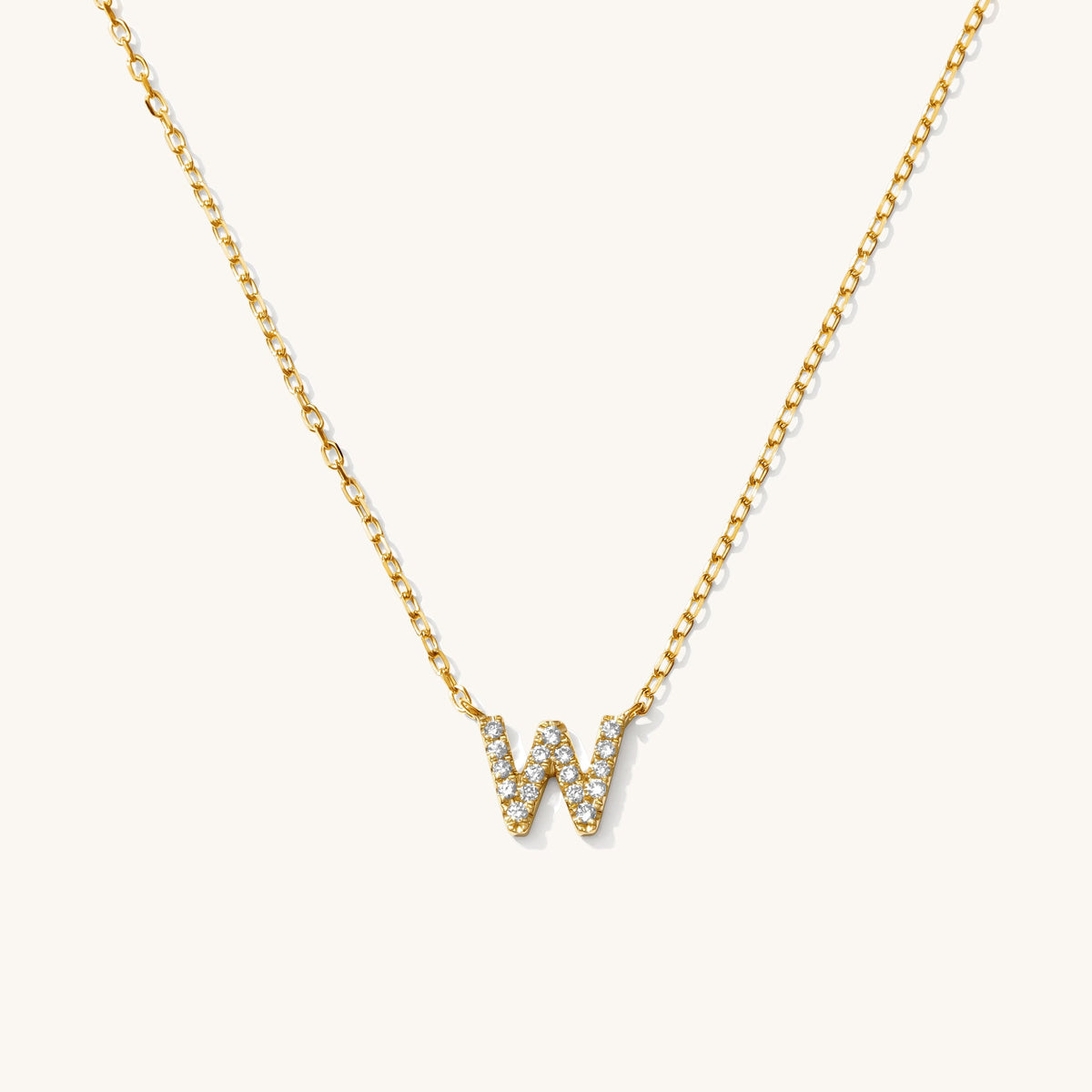 Pavé Diamond Initial Necklace