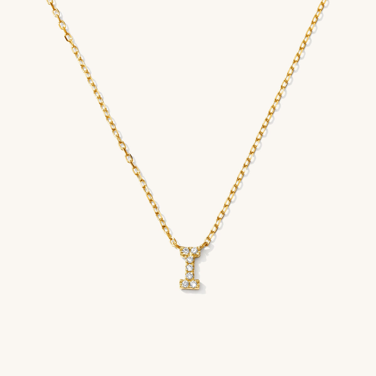 Pavé Diamond Initial Necklace
